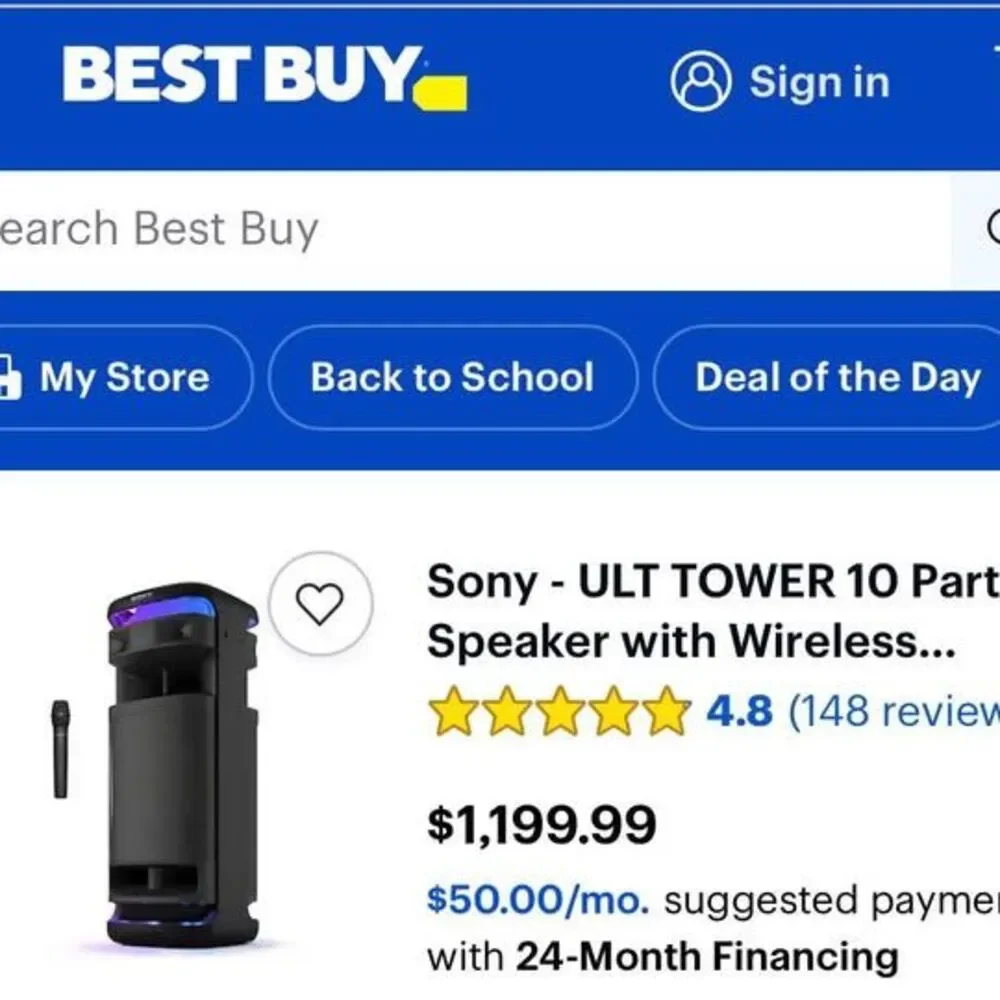 Sony $650 $1200